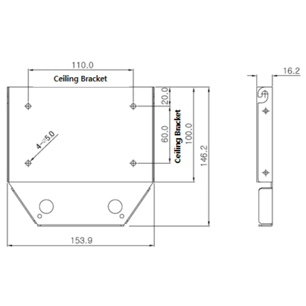 SALRAYWORKS  Ceiling bracket ZCB-100 bílý