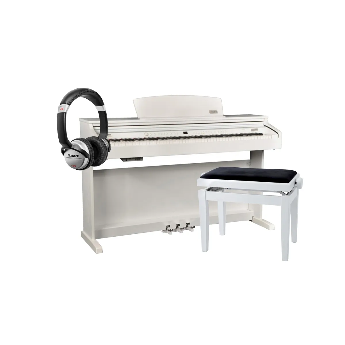  Piáno DP-3 WH + stolička + sluchátka HF-125