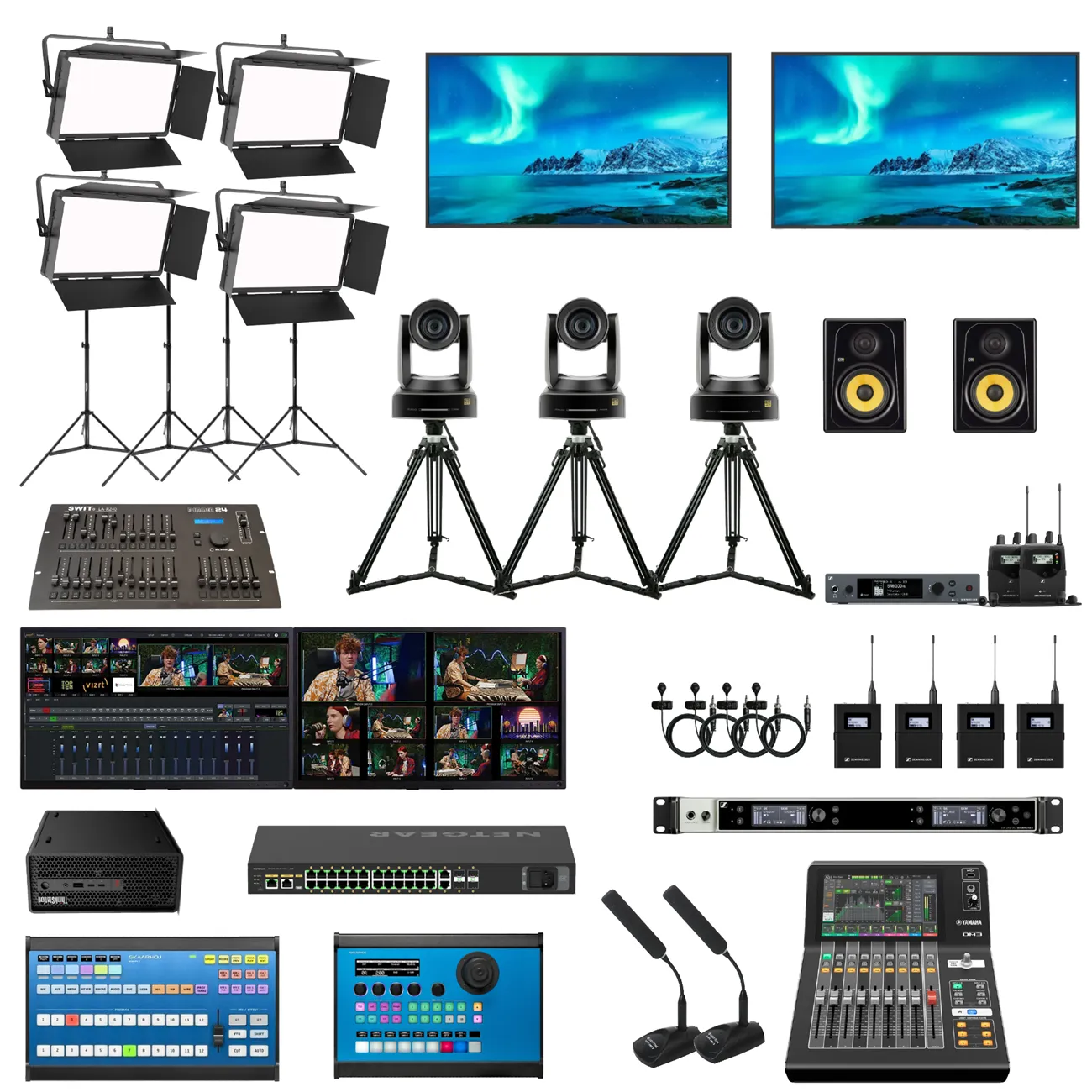 TV set 1 - VHD kamery a Tricaster Mini S