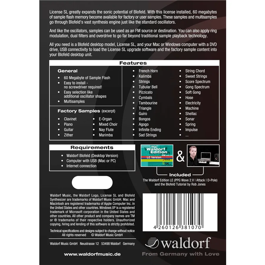   License SL Blofeld Sample (e.licence)