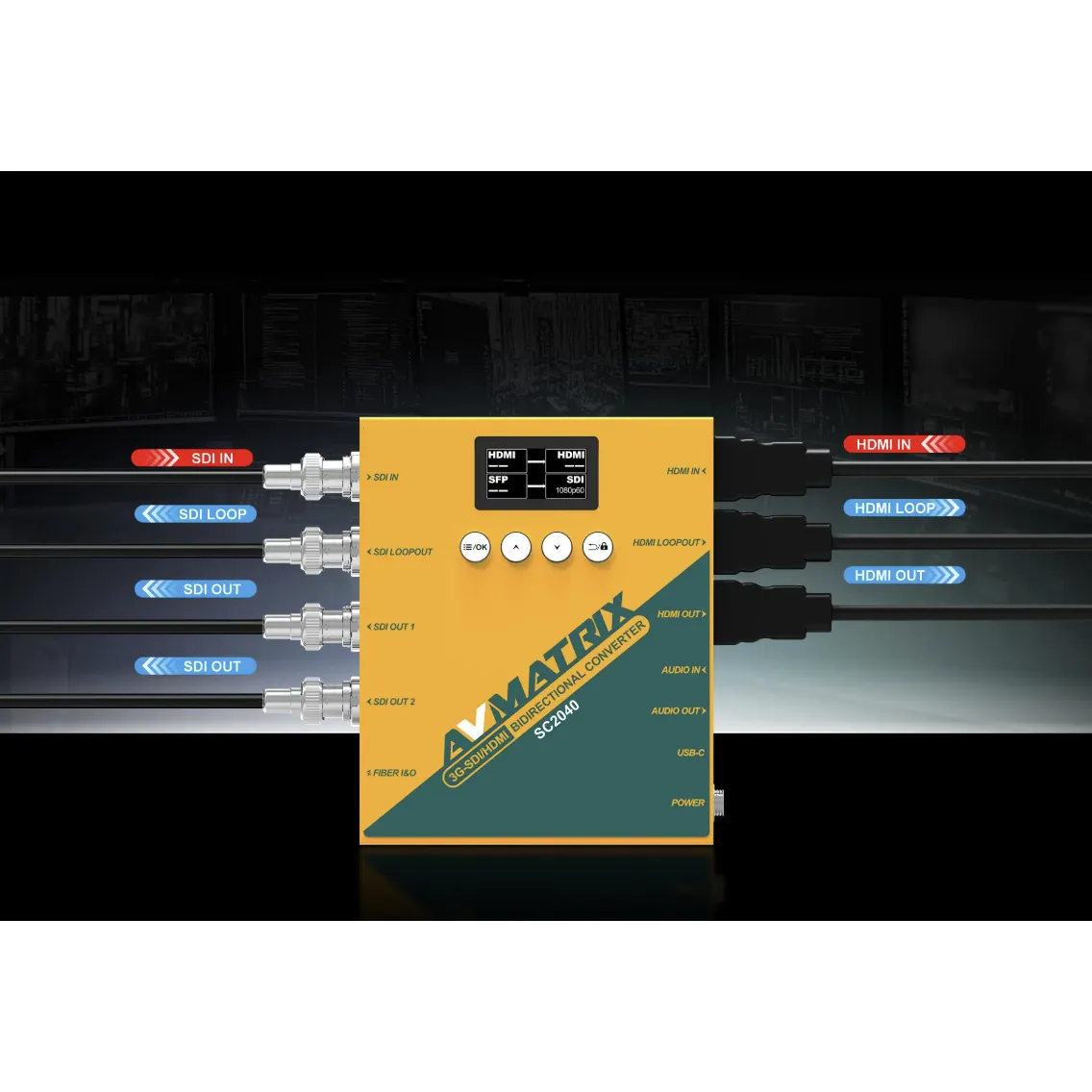 AV MATRIX SC2040-TR 3G-SDI-HDMI Bidirectional Converter