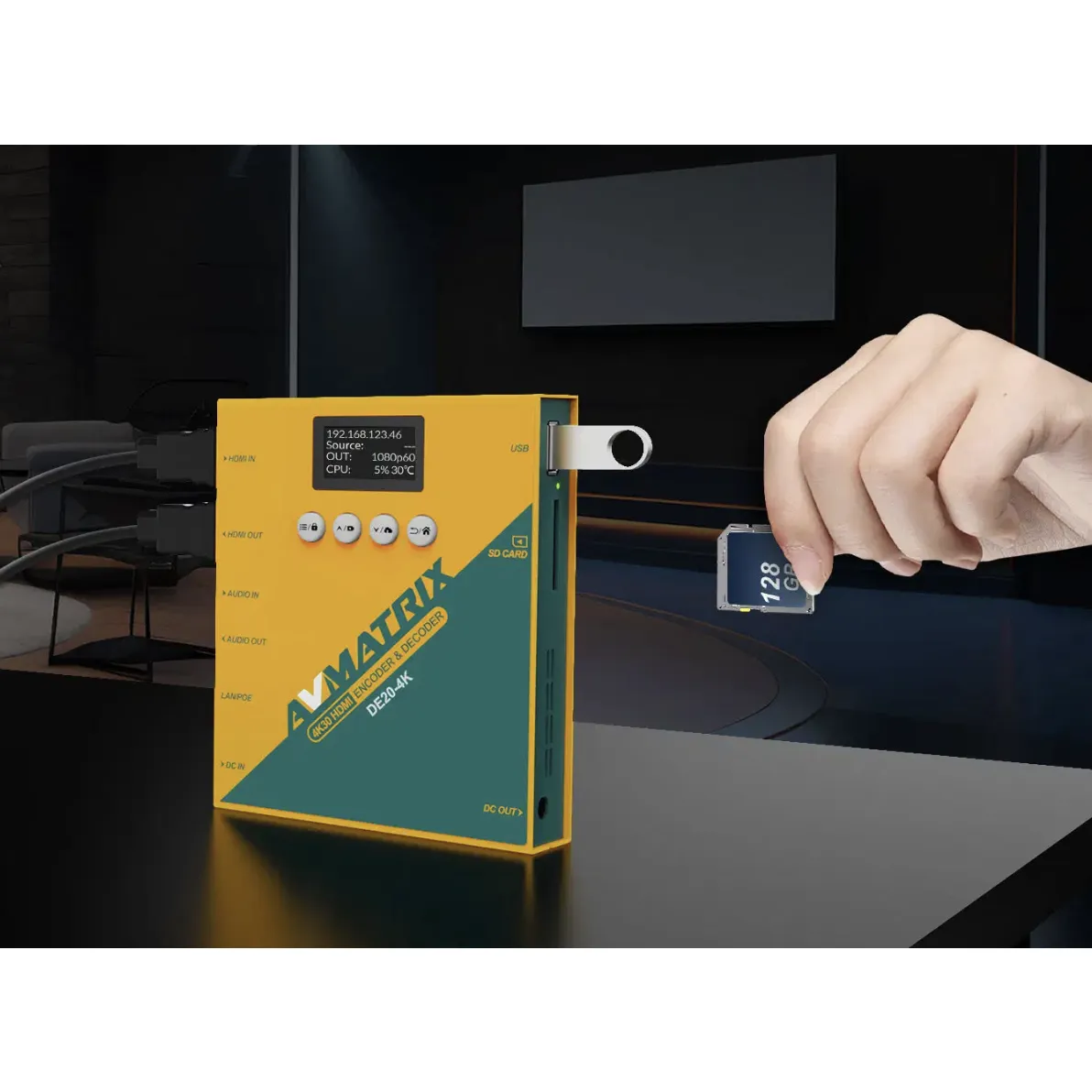 AV MATRIX DE20-4K 4K30 HDMI Encoder and Decoder
