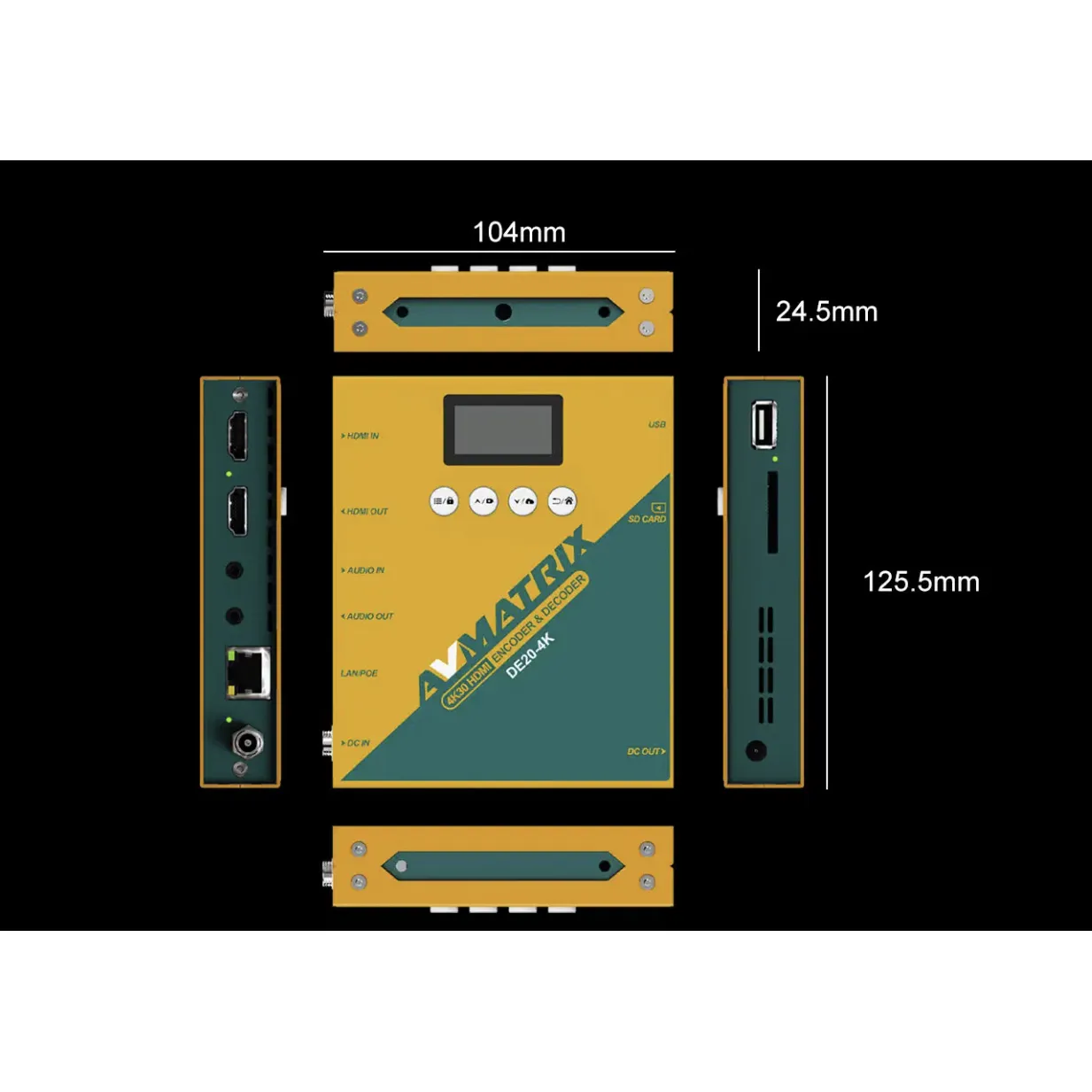 AV MATRIX DE20-4K 4K30 HDMI Encoder and Decoder