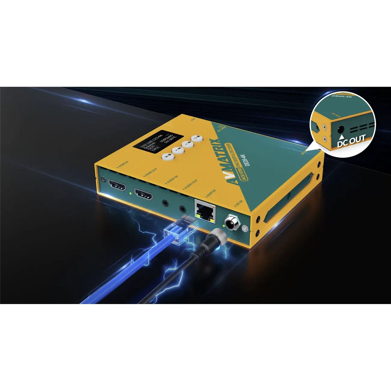 AV MATRIX DE20-4K-NDI 4K30 HDMI Encoder and Decoder