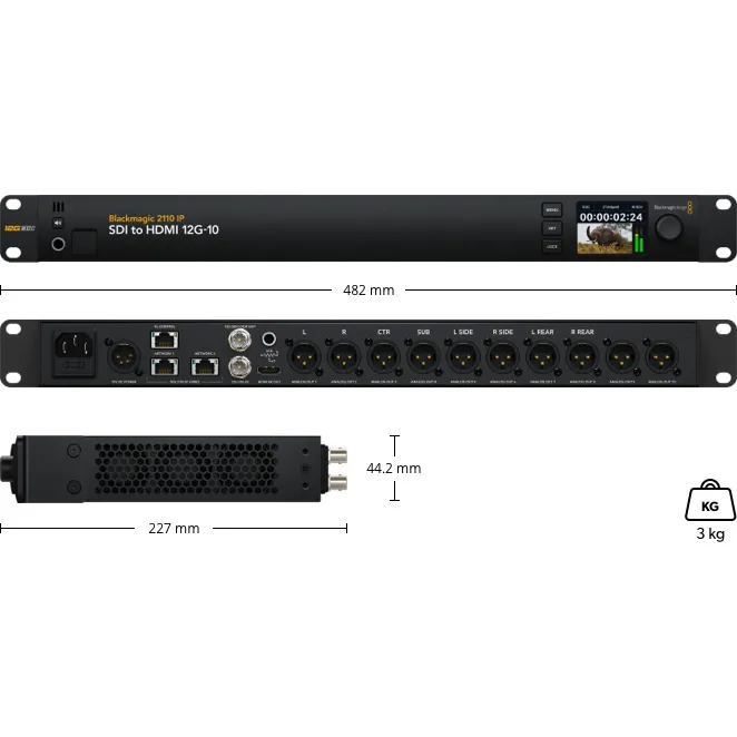 BLACKMAGIC DESIGN  2110 IP SDI to HDMI 12G-10