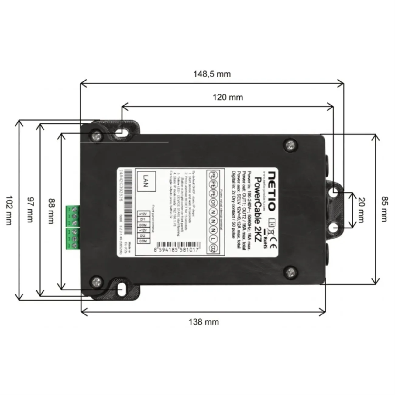 NETIO PowerCable 2KZ