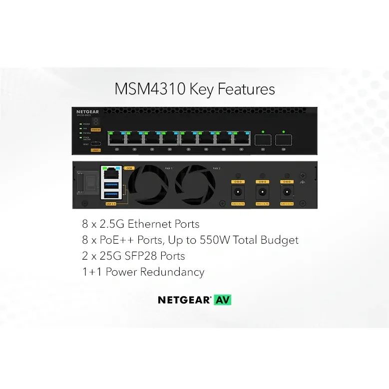 NETGEAR  M4350-8M2V-PoE++