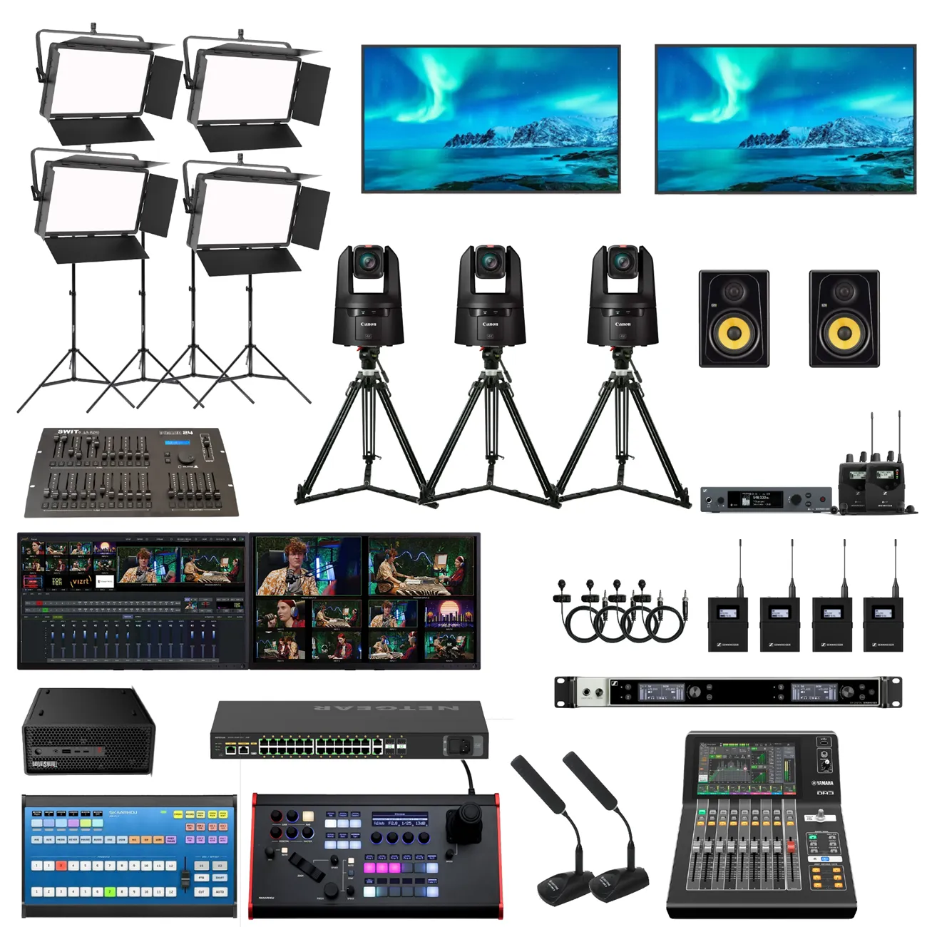 TV set 2 - Canon kamery a Tricaster Mini S