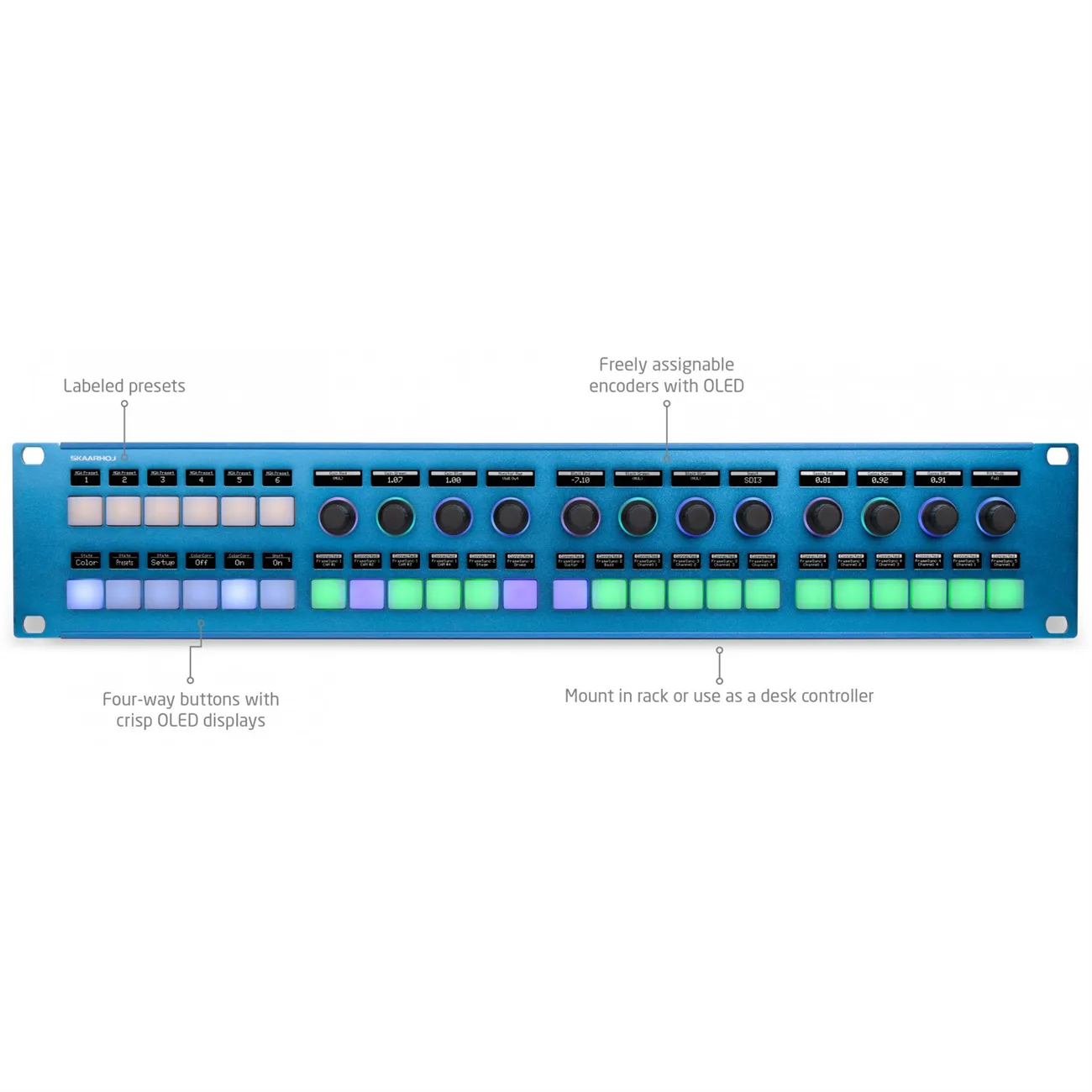 SKAARHOJ  Rack Control Duo w/Blue Pill Inside